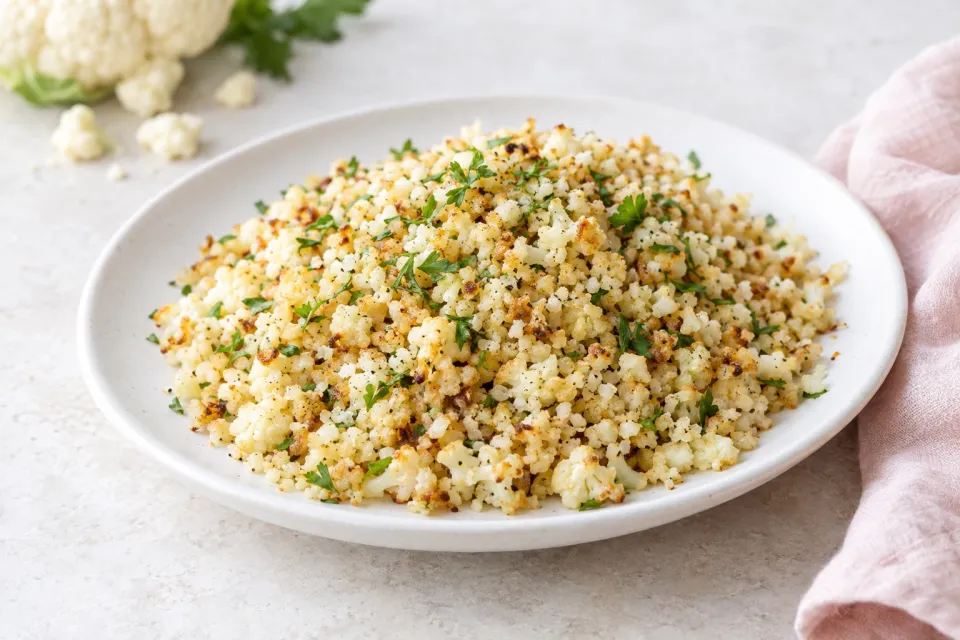 Basic Roasted Cauliflower Rice
