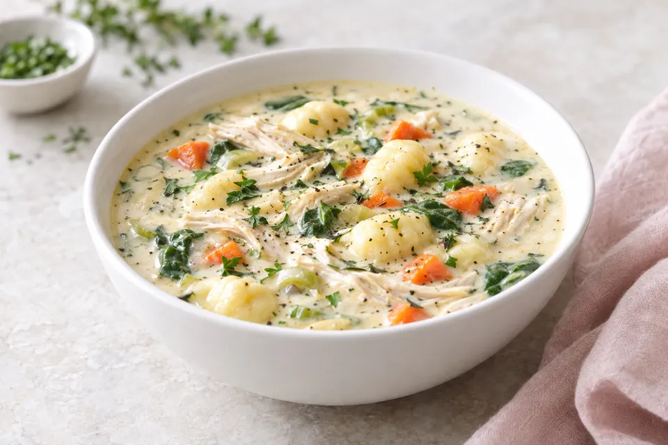 Creamy Chicken and Gnocchi Soup