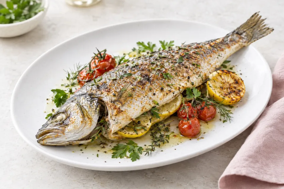Pan-Roasted Whole Branzino