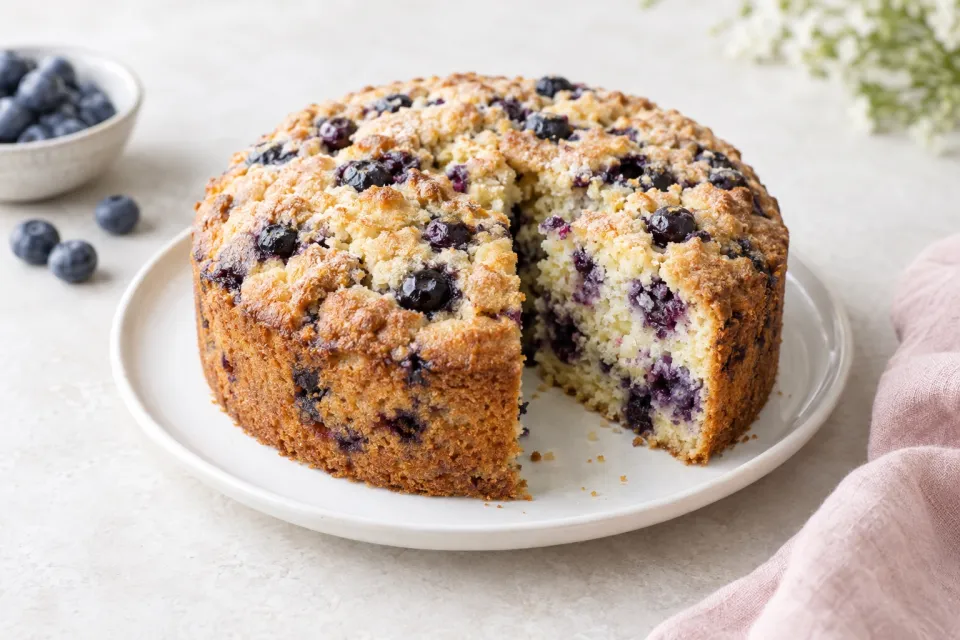 Gluten-Free Blueberry Muffin Cake