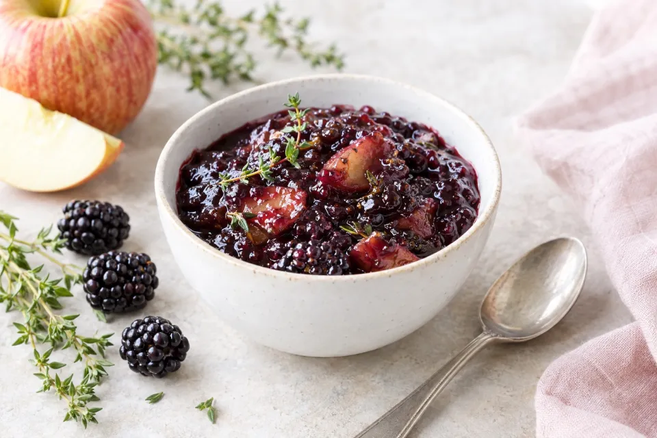 Apple Blackberry Thyme Jam
