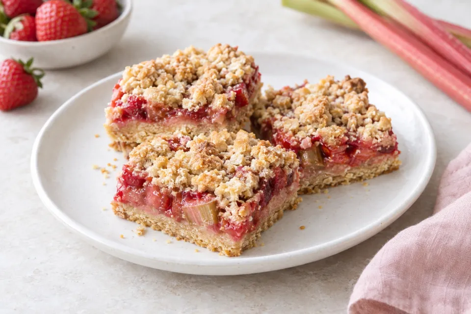 Strawberry Rhubarb Bars