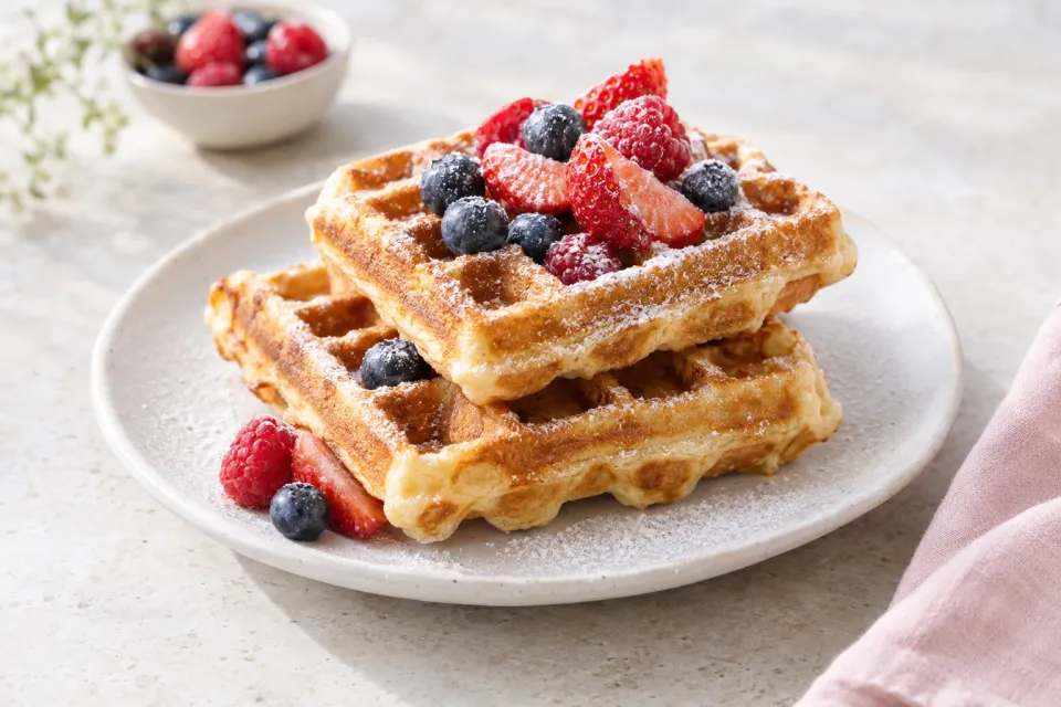 Yeasted Belgian Waffles