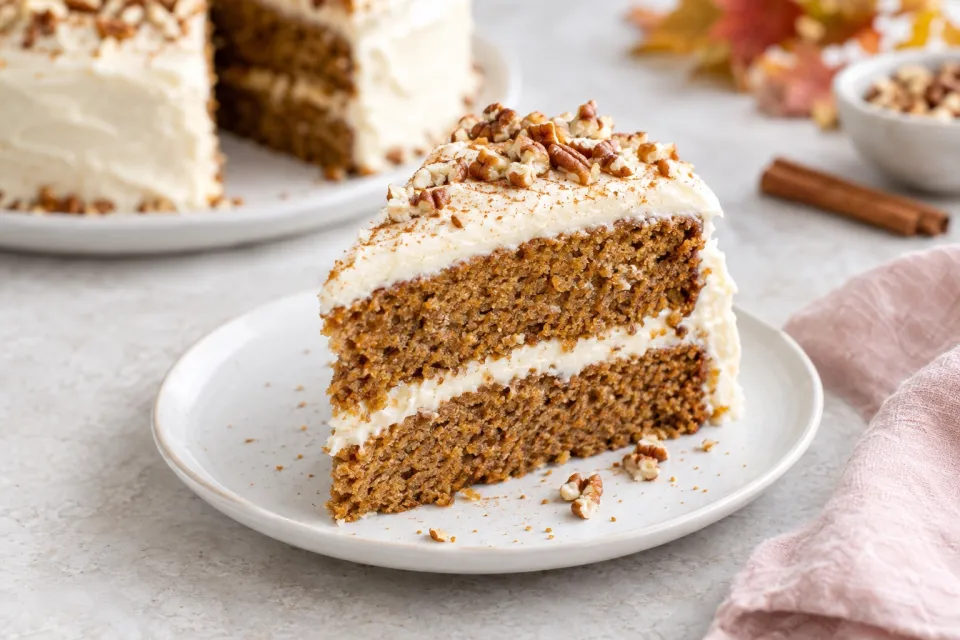 Autumn Spice Cake with Cream Cheese Frosting