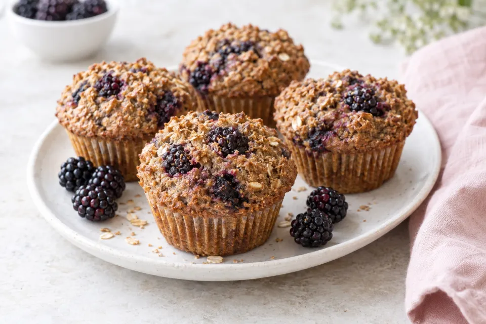 Blackberry Bran Muffins