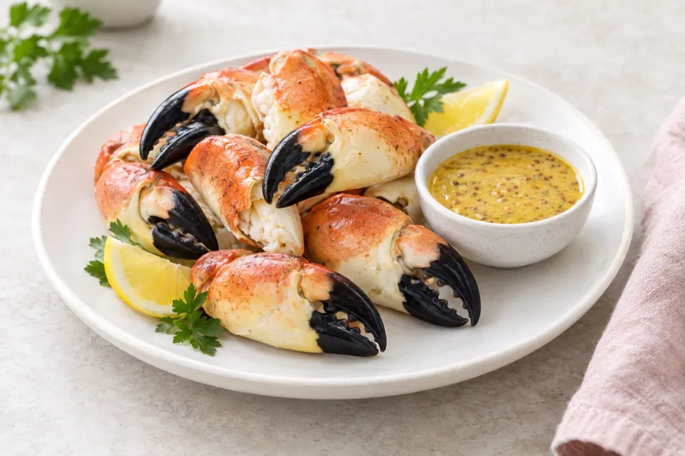 Stone Crab Claws with Mustard Dipping Sauce