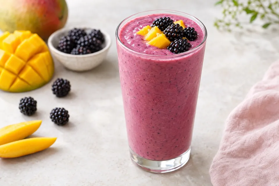 Easy Mango-Blackberry Smoothie