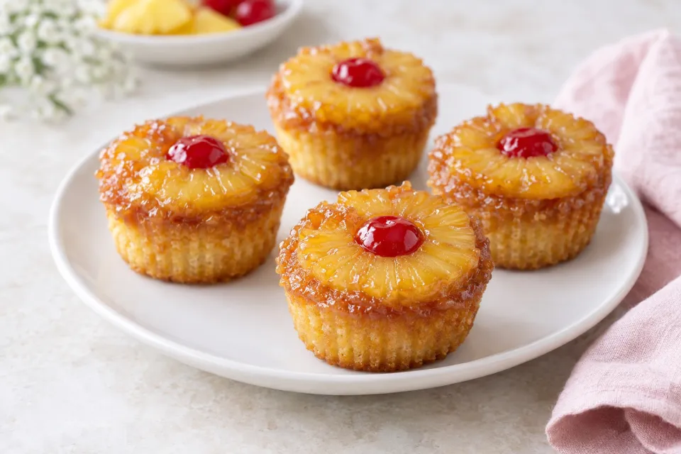Pineapple Upside Down Cupcakes