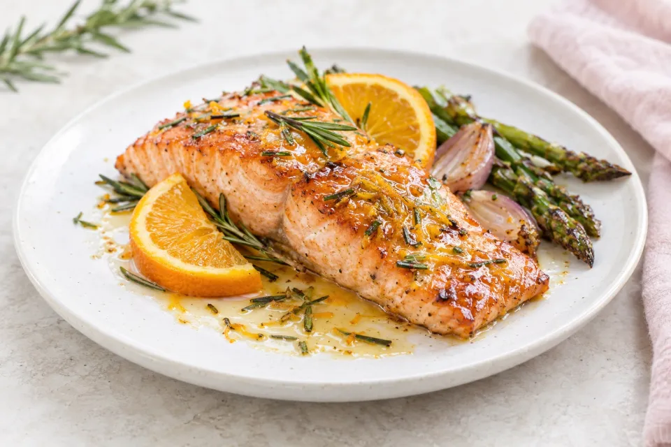 Orange-Rosemary Glazed Salmon