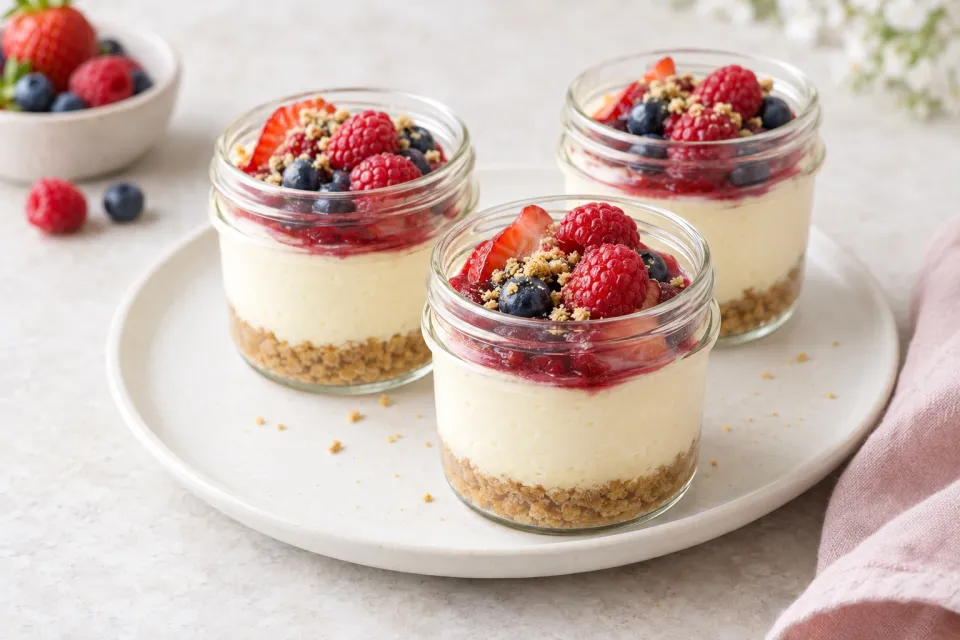 Sous Vide Cheesecake in Jars
