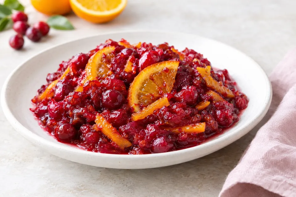 Cranberry Sauce with Candied Oranges