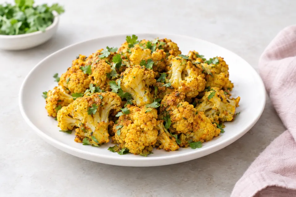 Steam-Roasted Indian-Spiced Cauliflower