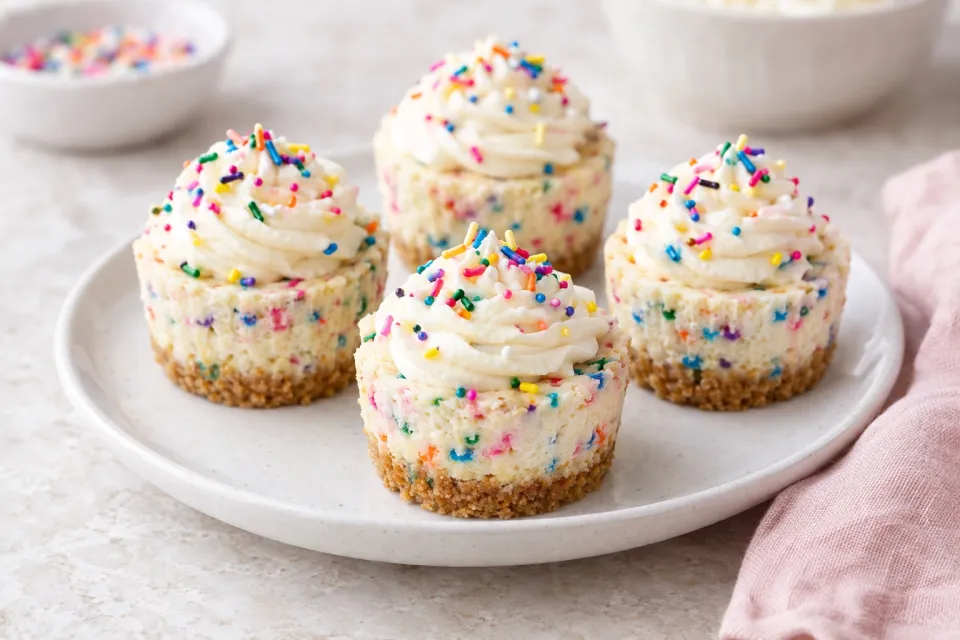 Funfetti Mini Cheesecakes