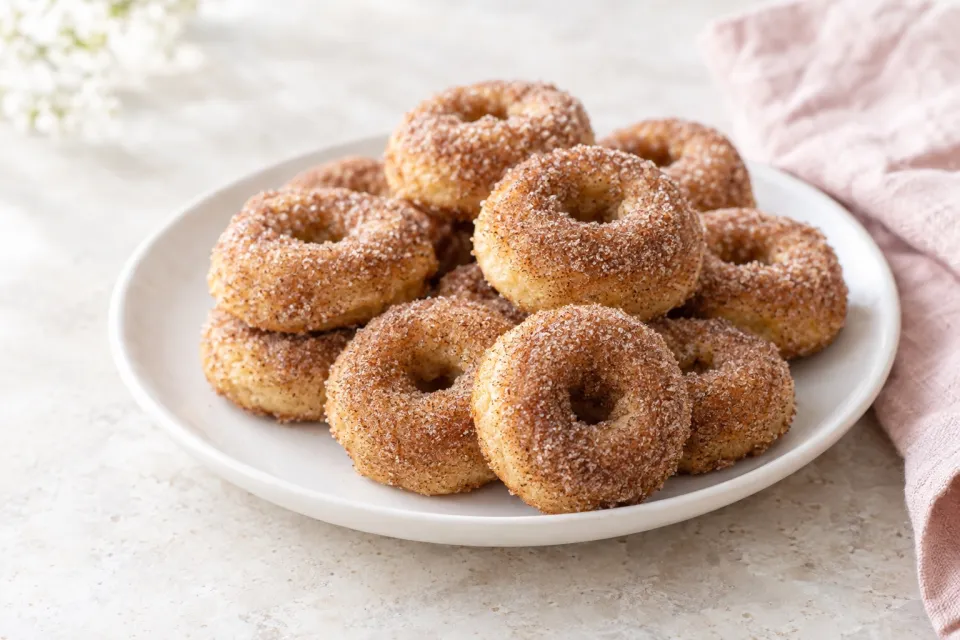 Baked Cinnamon Sugar Mini Donuts