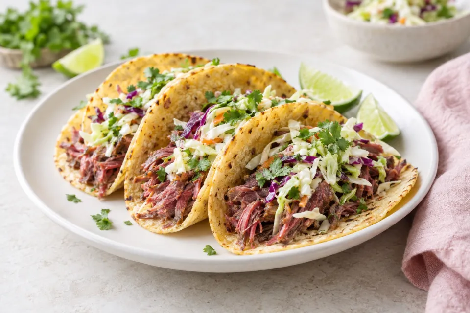 Slow Cooker Corned Beef Tacos