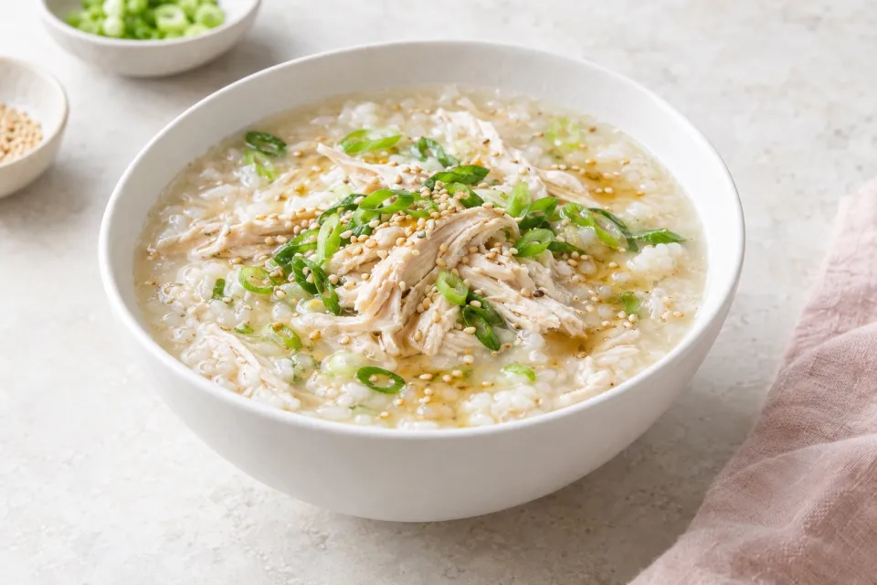 Korean Chicken and Rice Porridge
