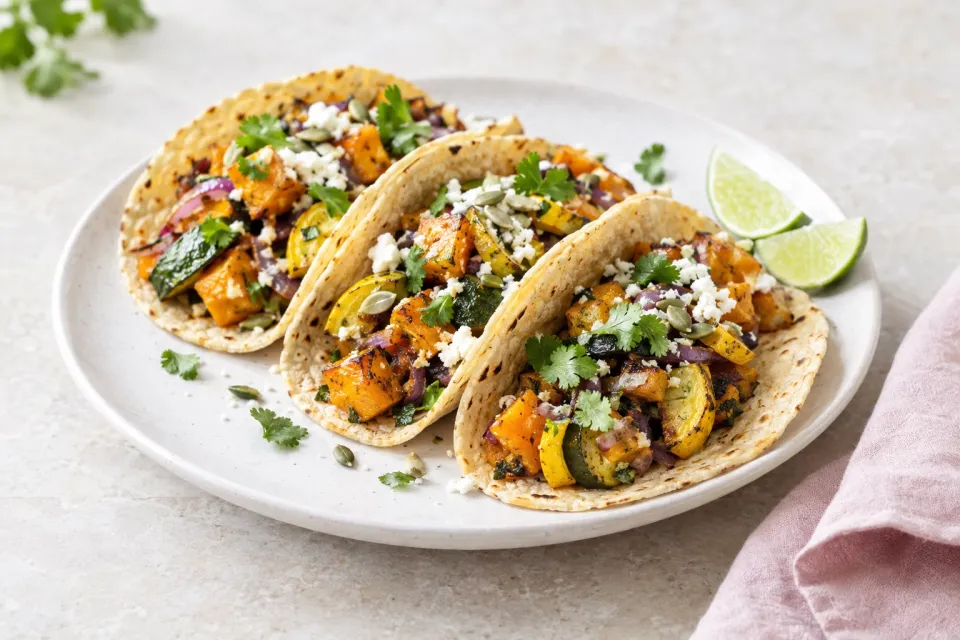 Mixed Squash Tacos