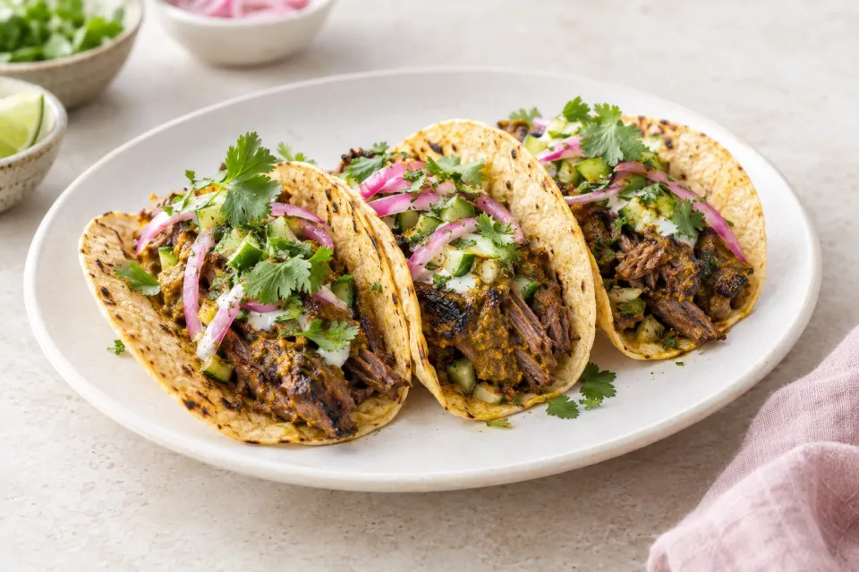 Grilled Curried Short-Rib Tacos