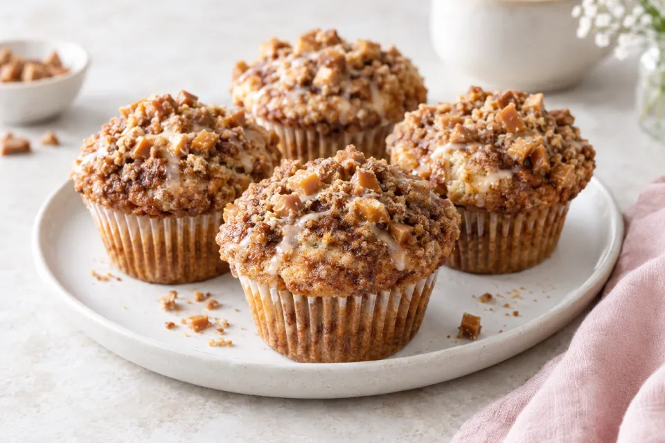 Toffee Coffee Cake Muffins