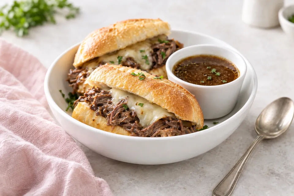 Slow Cooker French Dip Sandwiches
