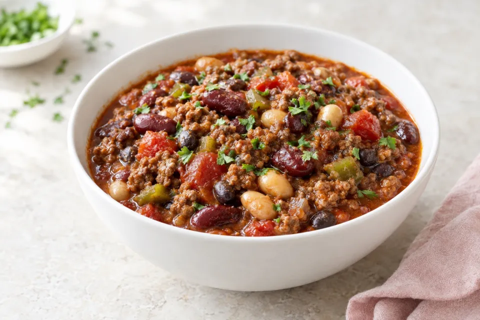 Beef and Three-Bean Chili