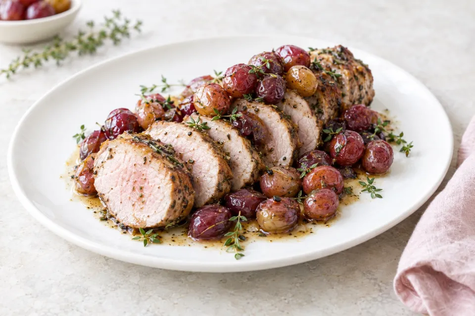 Pork Tenderloin with Pan-Roasted Grapes