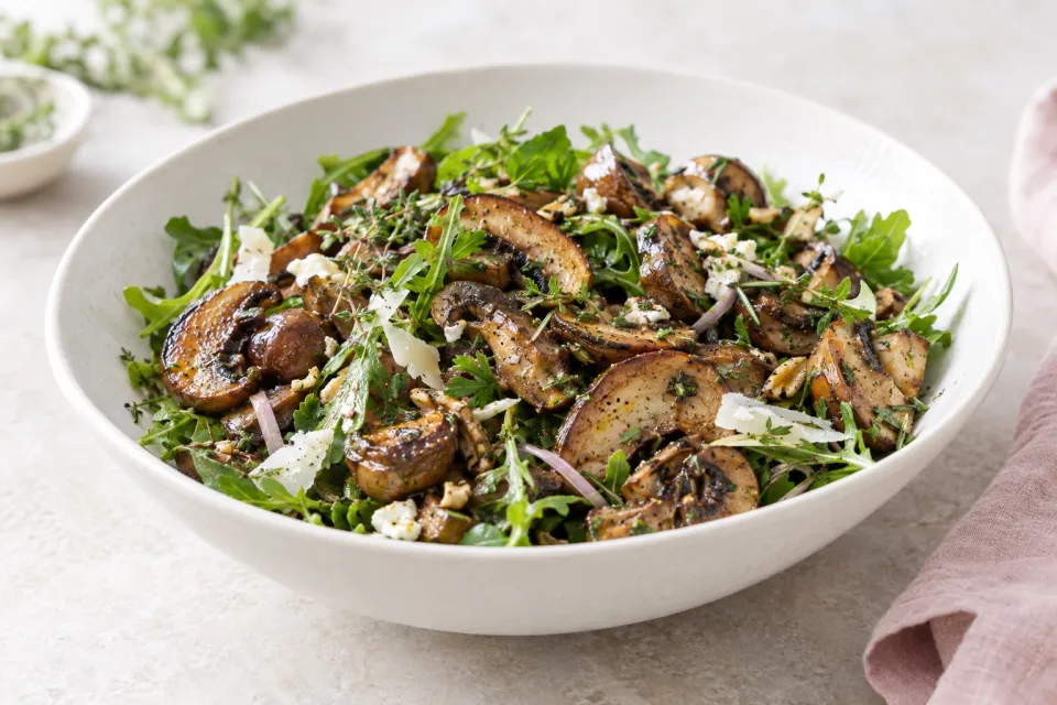 Roasted Mushroom and Herb Salad