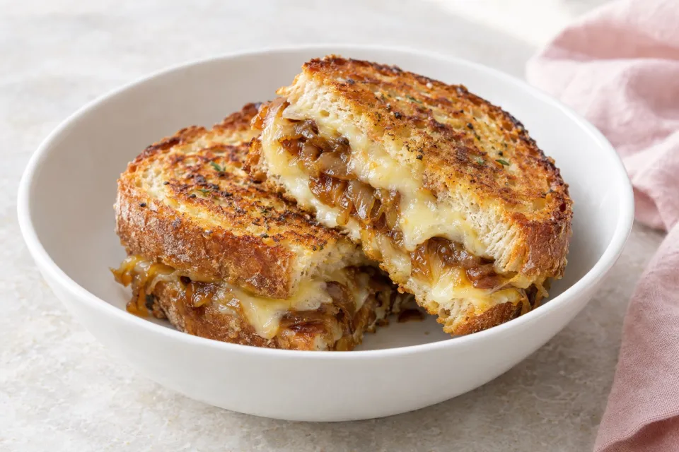 Onion Soup Grilled Cheese Sandwiches