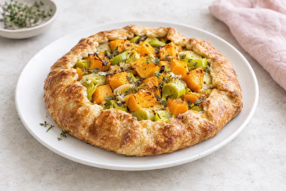 Butternut Squash and Leek Galette