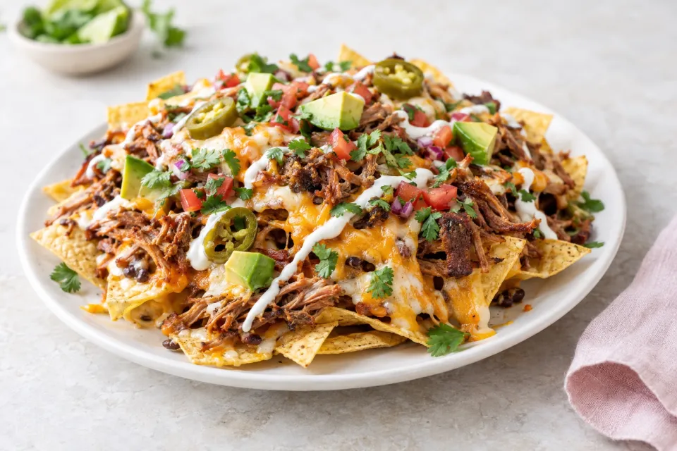 Loaded Pulled Pork Nachos