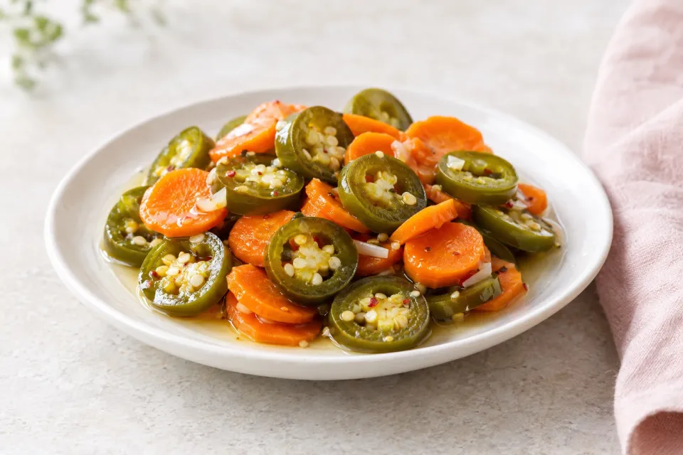 Pickled Jalapenos and Carrots