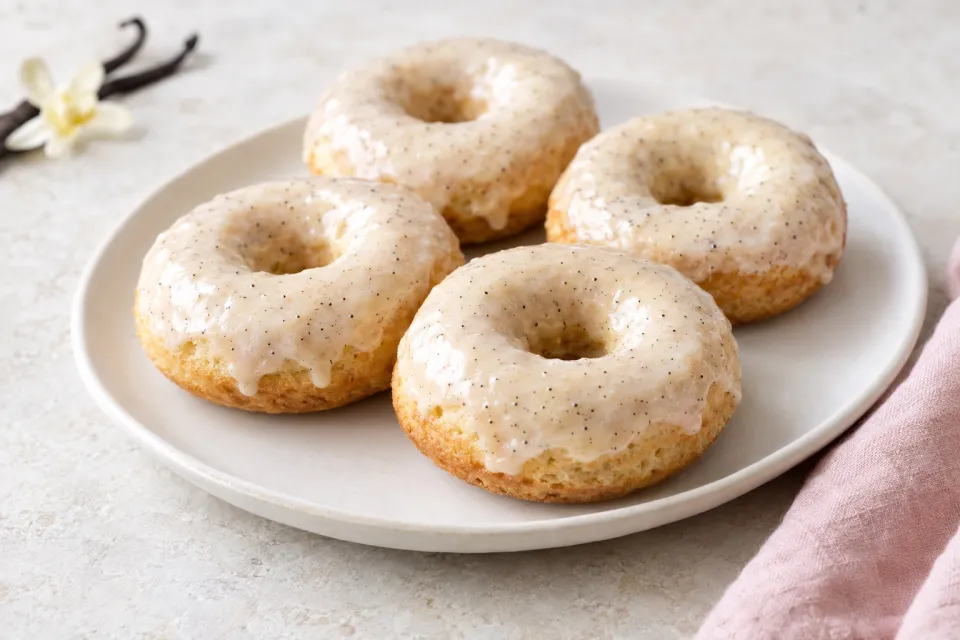 Baked Vanilla Bean Doughnuts