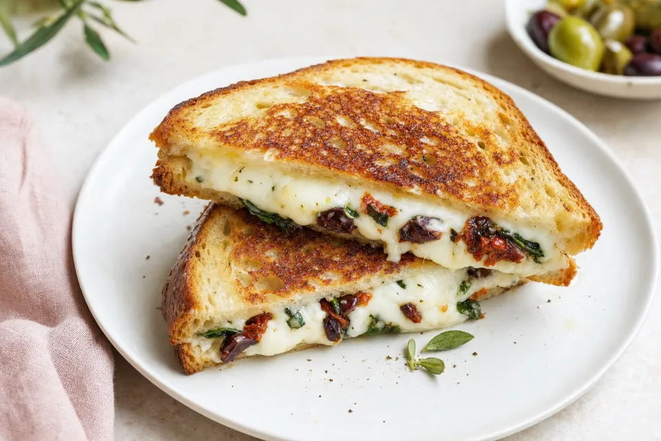 Mediterranean Grilled Cheese Sandwich