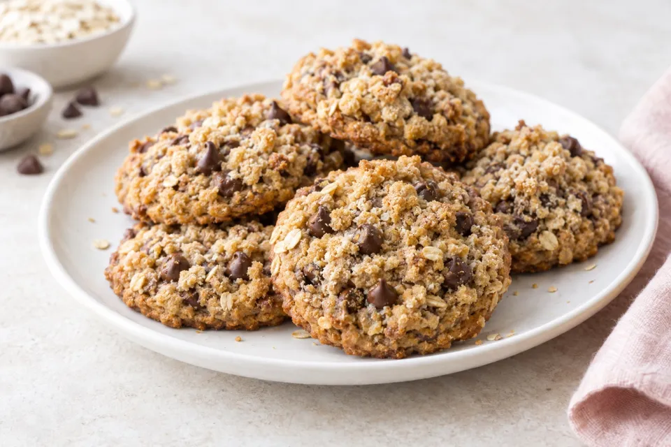 Chocolate Chip Oatmeal Streusel Cookies