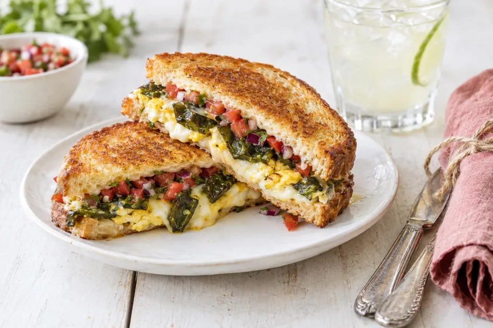 Chile Relleno Grilled Cheese Sandwich