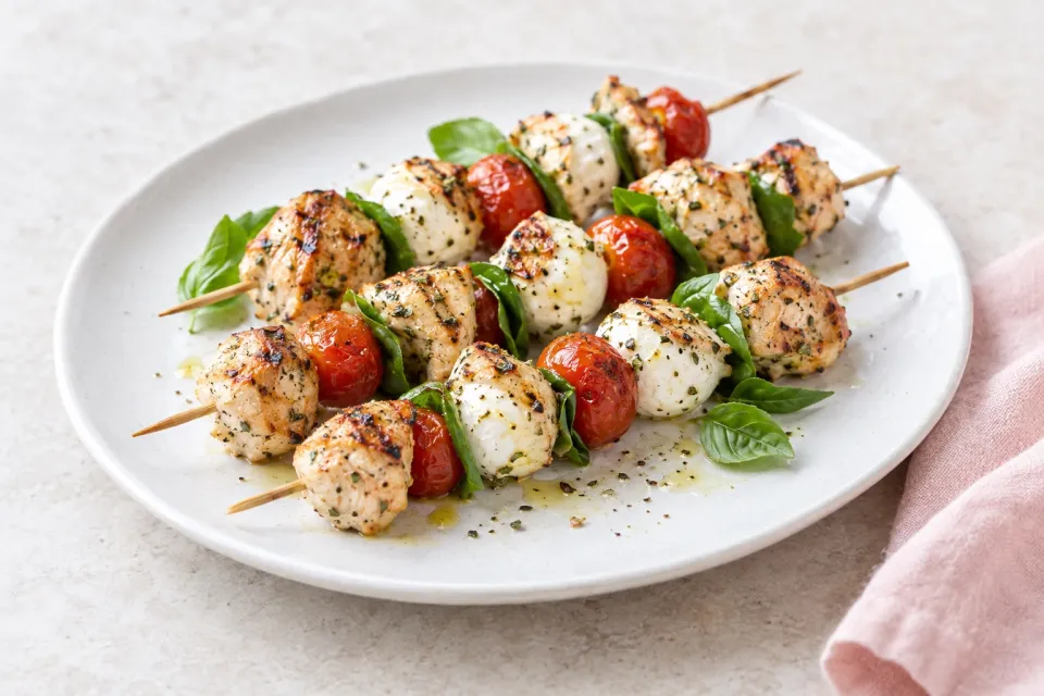 Chicken Caprese Skewers