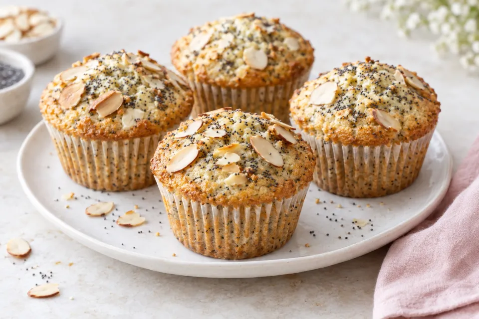 Almond Poppy Seed Muffins