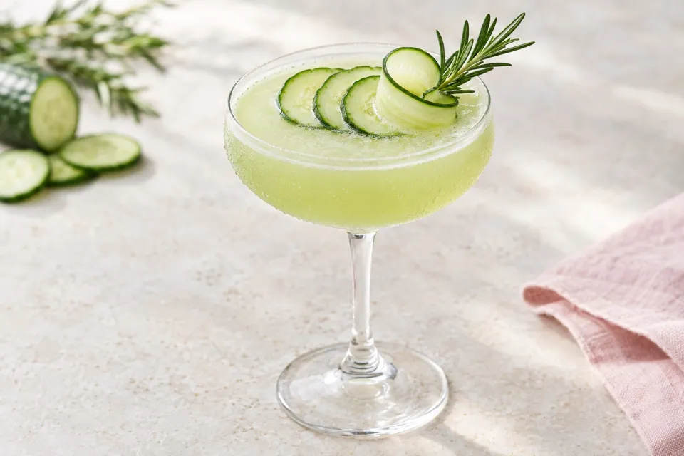 Cucumber Rosemary Gimlet Mocktail