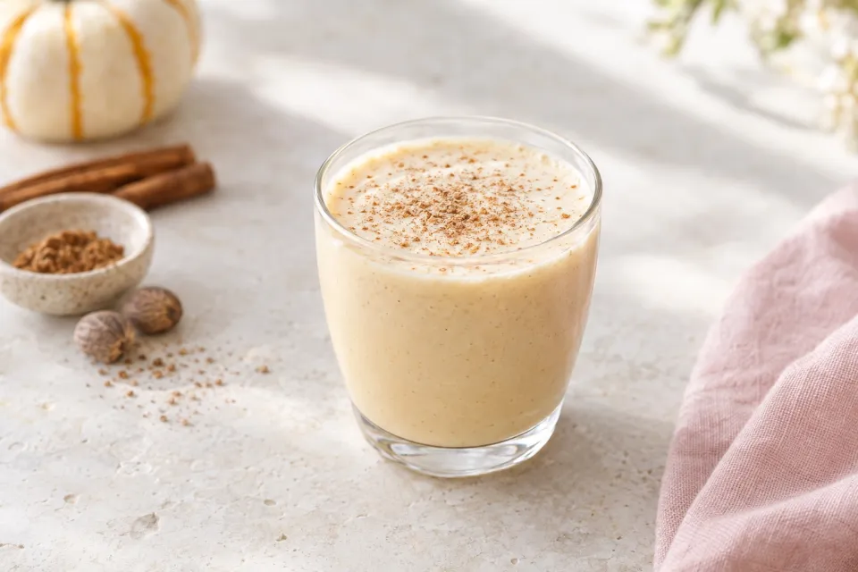 Spiced Pumpkin Eggnog Mocktail