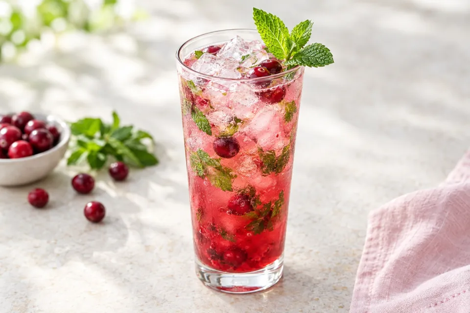 Cranberry Mojito Mocktail