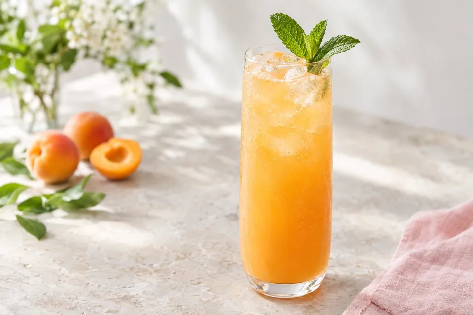 Apricot Bellini Mocktail