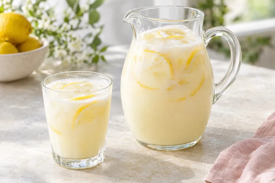 Lemon Milk Punch Mocktail