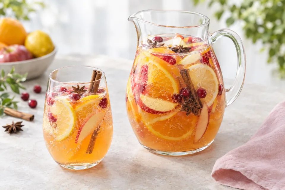 Sparkling Spiced Citrus Sangria Mocktail