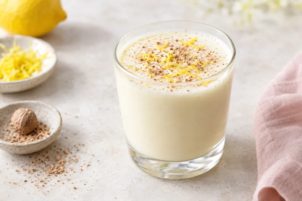 Lemon-Buttermilk Eggnog Mocktail