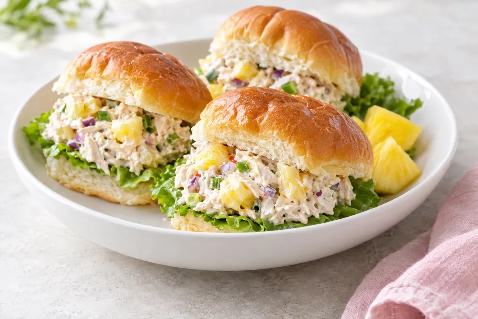 Hawaiian Chicken Salad Sandwiches