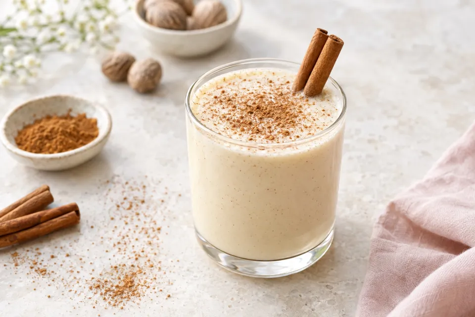 Chocolate and Spice Eggnog Mocktail