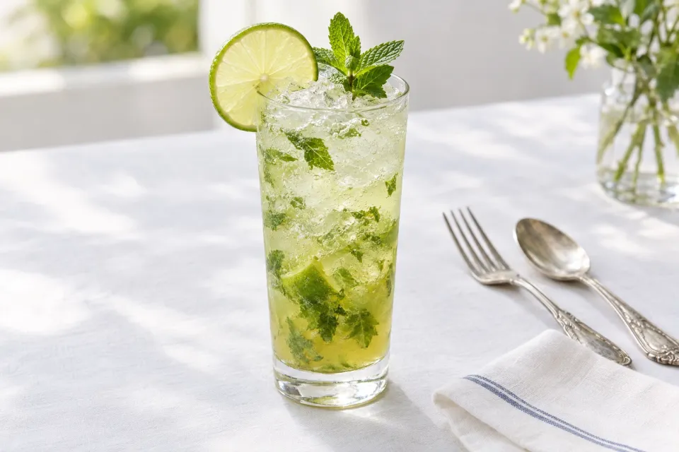 Sparkling Lime Mint Cooler Mocktail
