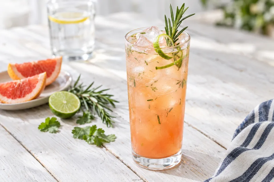 Rosemary Honey Grapefruit Mocktail