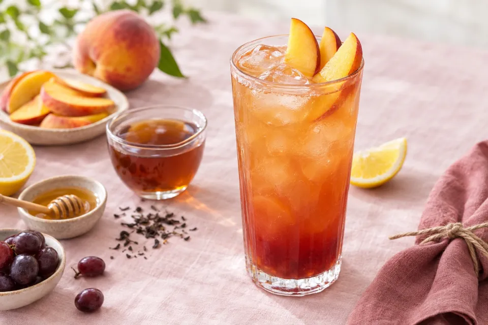 Smoky Peach Honey Mocktail