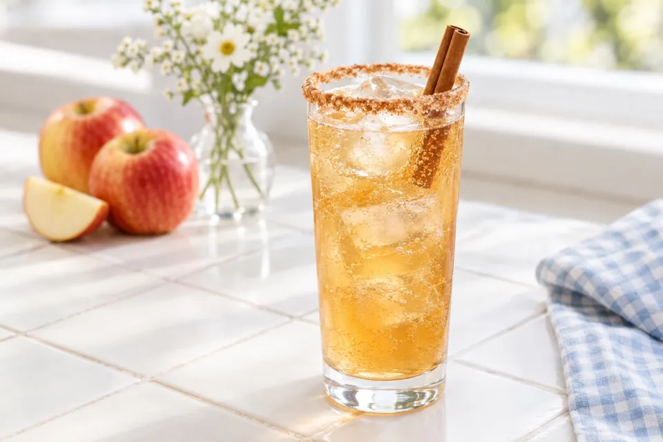 Apple Maple Cider Sparkler Mocktail